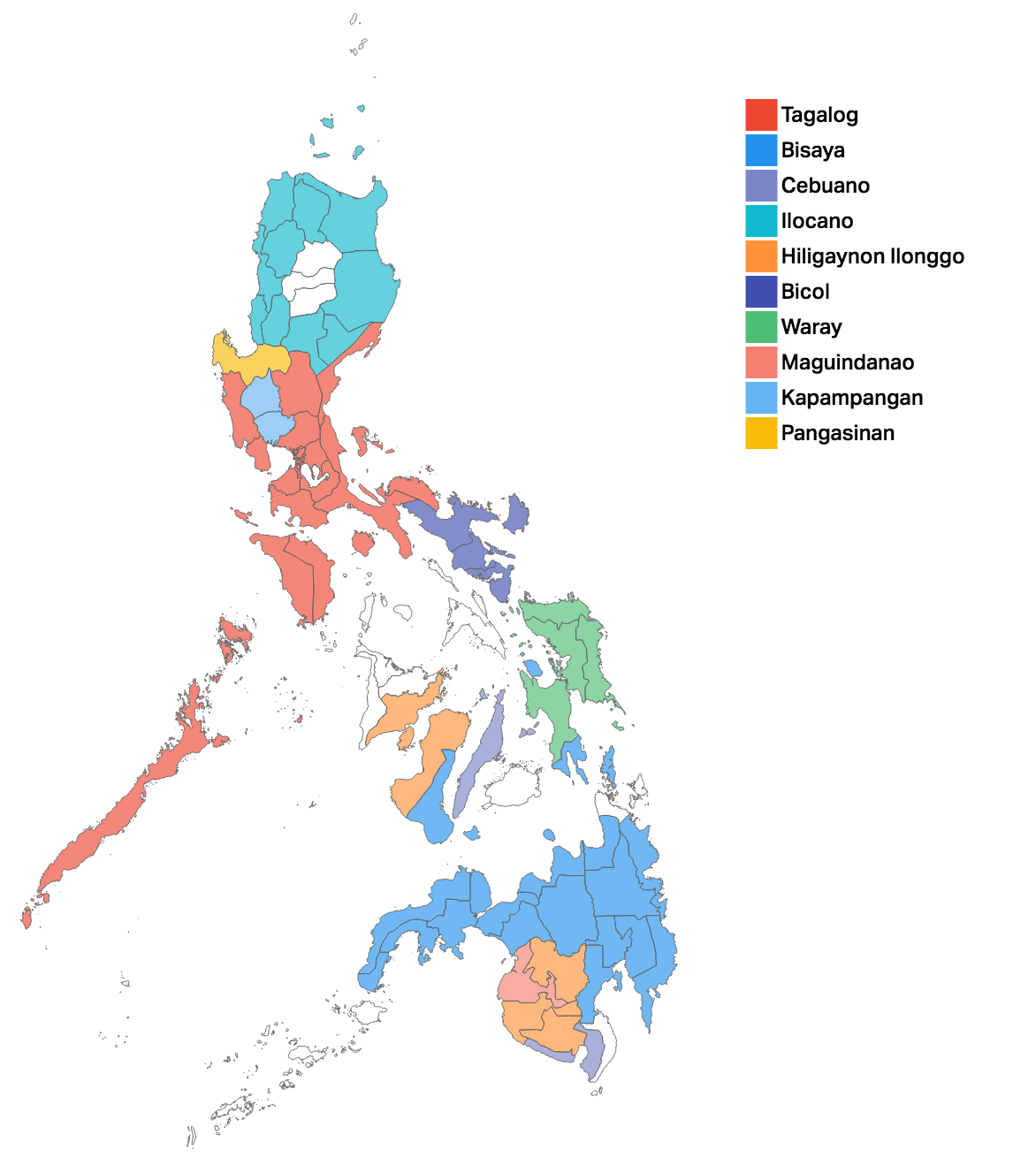 Why is Tagalog used as the national language of the Philippines